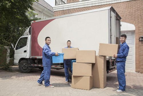 Securely packed household items ready for flat removals in Stockwell