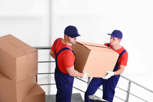 Removal team preparing for a local move in Stockwell