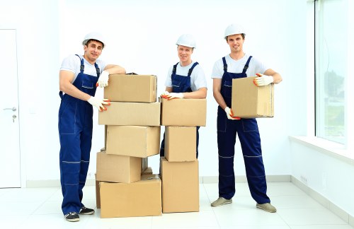 Man and van team preparing safely for a moving job