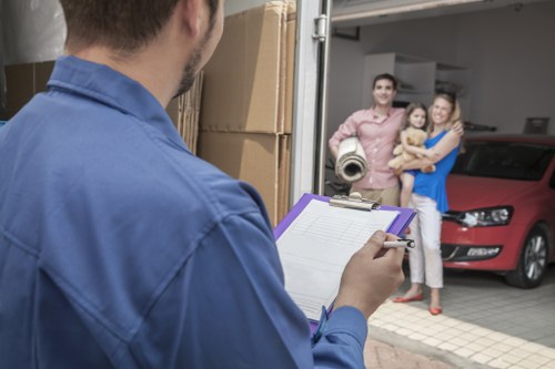 Local office movers handling desks and storage for a Stockwell relocation