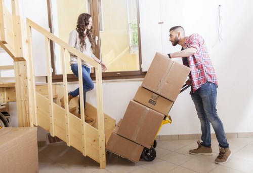 Packing and loading household items for a Stockwell relocation