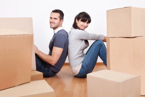 Professional movers handling a Stockwell relocation with care