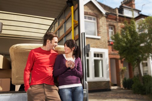 Packing and loading household items for a Stockwell relocation